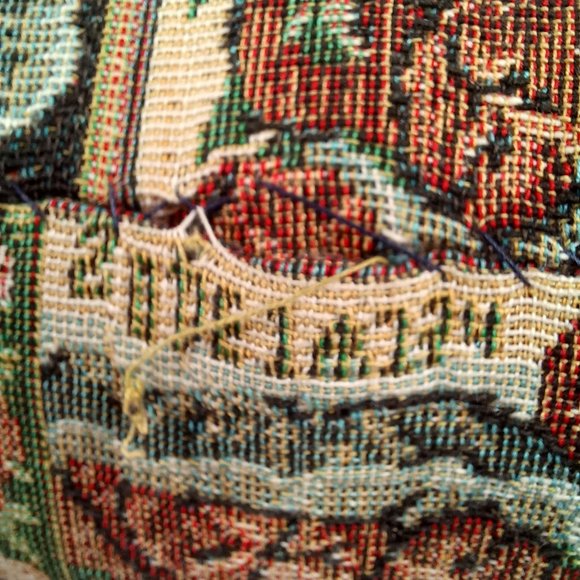 Tapestry Sofa Throw Pillow 16x19 Cottagecore Fruit Jam Raspberry  Marmalade Vtg - Picture 10 of 10